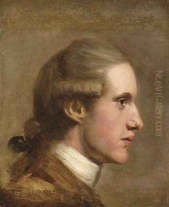 Portrait Of A Gentleman, Bust-Length In Profile, In A Brown Coat