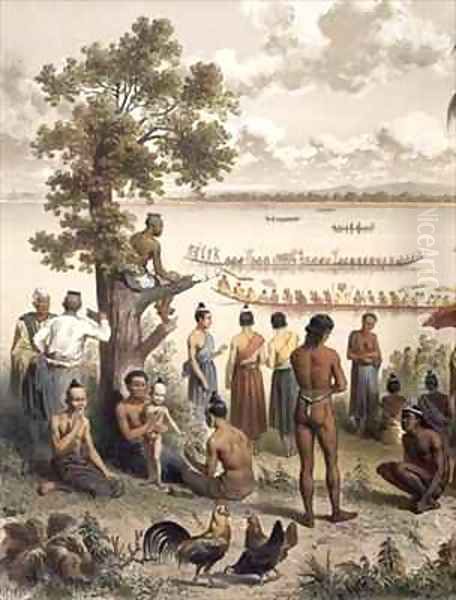 Pirogue races on the Bassac River 2 - view 1