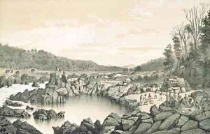 French camp on the banks of the River Mekong by Louis Delaporte