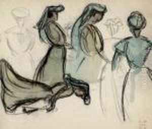 Etude De Femmes (lower Right) by Gaston Prunier