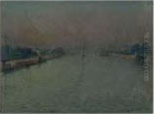< Vue De La Seine Aux Environs De Paris >. by Gaston Prunier