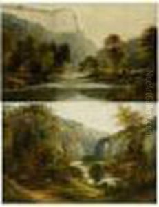 Country Landscapes Showing Hills And White Cliffs. by George Willis Pryce