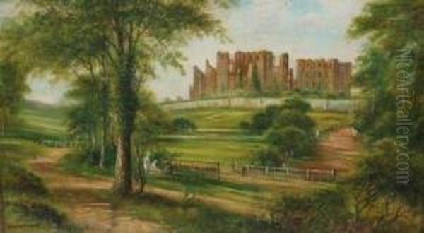 Figures Seated In The Grounds Of Kenilworth Castle - view 1