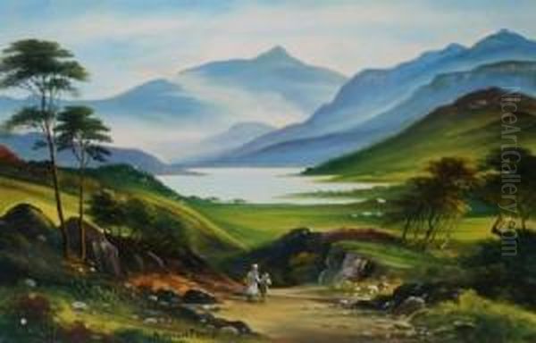 Depicting Figures In A Highland Setting - view 1