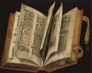 A Trompe L'oeil Depiction Of An Illuminated Book by Pseudo Roestraten
