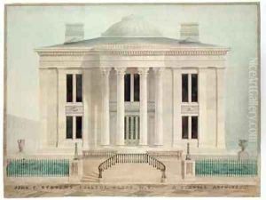 Residence of John Cox Stevens New York City by Alexander Jackson Davis
