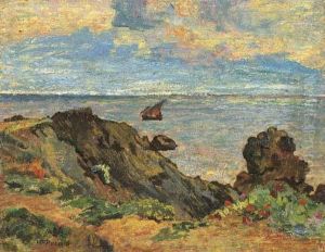 Marina Livornese Con Barca A Vela by Mario Puccini