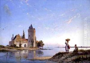 Figures before the Castle of Bennebroek