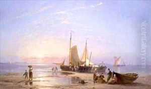 Off Flushing by Pieter Cornelis Dommerson