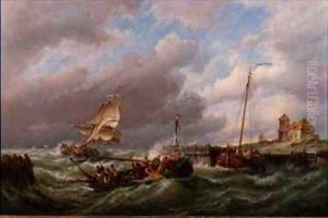 On the Isle of Texel Holland by Pieter Cornelis Dommerson