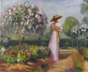 Elegante Au Jardin by Denys Puech