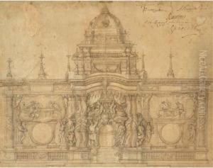 A Design For A Tabernacle For 
The Chapel Of The Blessed Sacramentin The Cathedral At Toulon by Pierre Puget