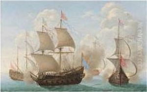 A Naval Engagement by Pierre Puget