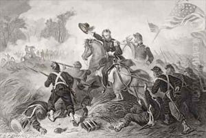 General Lyons 1818-61 charge at the Battle of Wilsons Creek Missouri