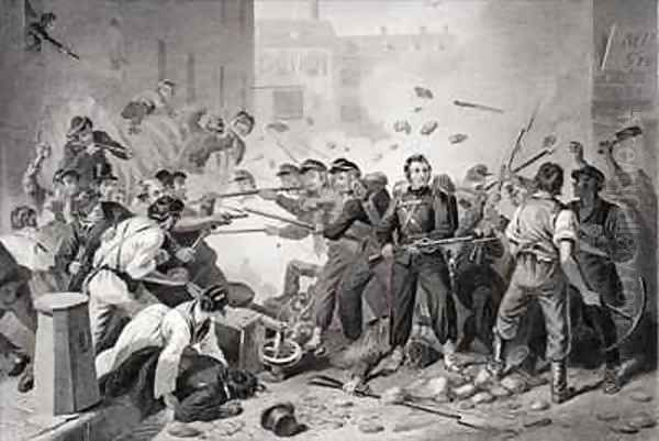 Massachusetts militia passing through Baltimore Pennsylvania - view 1