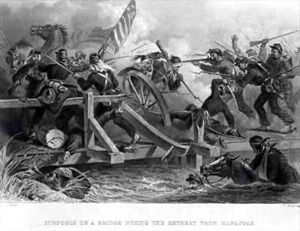 Struggle on a Bridge During the Retreat from Manassas