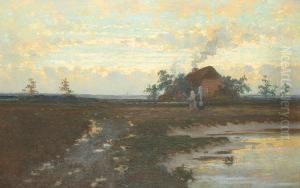 Zomeravond Bij De Hoeve by Louis Pulinckx