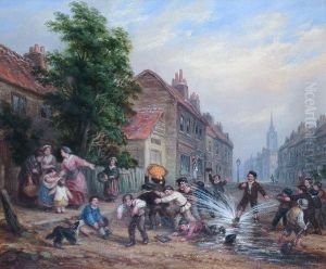 Street Urchins 'j A Puller' (lower Left) by John Anthony Puller