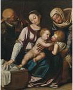 Sacra Famiglia Con Santa Elisabetta Che Porge San Giovannino Alpiccolo Gesu Sacra Famiglia Con Santa Elisabetta Che Porge San Giovannino Alpiccolo Gesu