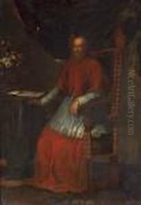 A Portrait Of A Seated Cardinal, Full-length by Scipione Pulzone