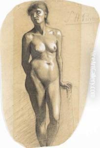 Life Drawing Of Standing Woman by Sarah Henrietta Purser