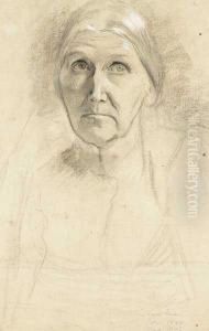 Head Of An Old Woman by Sarah Henrietta Purser