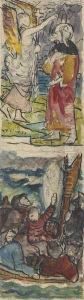 Study For Stained Glass: Two Scenes From The Life Of Saint Brendan by Sarah Henrietta Purser