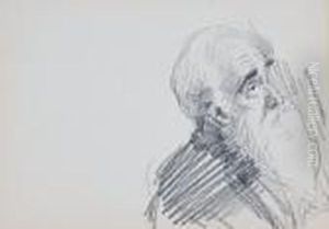 Portrait Of A Gentleman Thought To Be John O'leary by Sarah Henrietta Purser