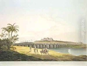 The Armenian Bridge near St Thomass Mount Madras by Thomas Daniell