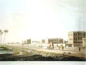 Port of Cheringhee Calcutta by Thomas Daniell
