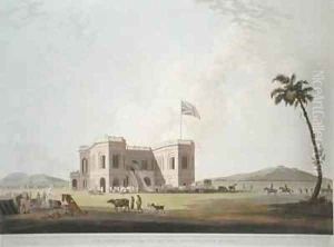 The Assembly Rooms on the Race Ground near Madras by Thomas Daniell