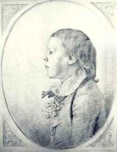 A profile Portrait of a young Boy by George Dance