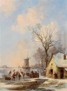 Hollandische Winterlandschaft by Josef Carl Berthold Puttner