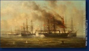 Combat Naval by Josef Carl Berthold Puttner
