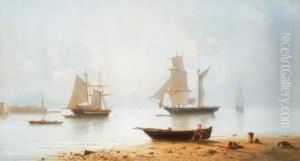 Sailing Boats by Josef Carl Berthold Puttner