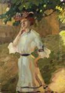 Damenportrat by Leo Putz