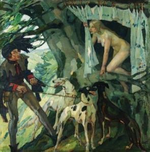 Marchenprinzessin Im Baum by Leo Putz