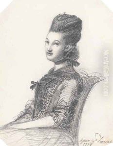 Portrait of a seated lady by George Dance
