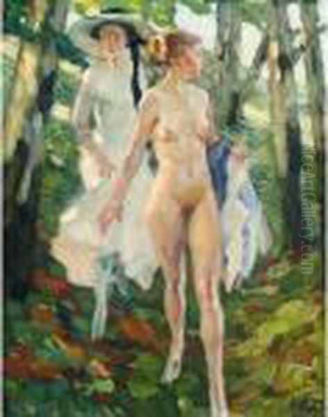 Zwei Madchen Im Wald (two Girls In A Forest) - view 1
