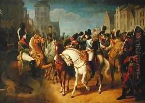 Napoleon Bonaparte 1769-1821 Decorating the Grenadier Lazareff at Tilsit by Jean Baptiste Debret