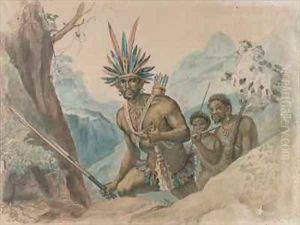 Chief of the Bororenos preparing for an attack
