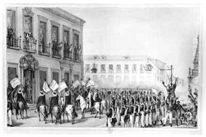 The Acclamation of Pedro I 1798-1834 Emperor of Brazil Rio de Janeiro by Jean Baptiste Debret