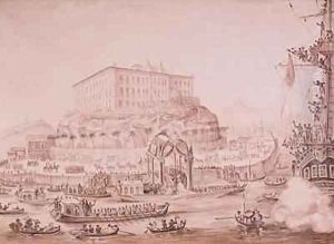 The Disembarking of Princess Leopoldine by Jean Baptiste Debret