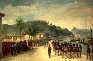 Embarcation at Praia Grande by Jean Baptiste Debret