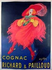 Poster advertising cognac distilled by Richard and Pailloud by Jean D'Ylen