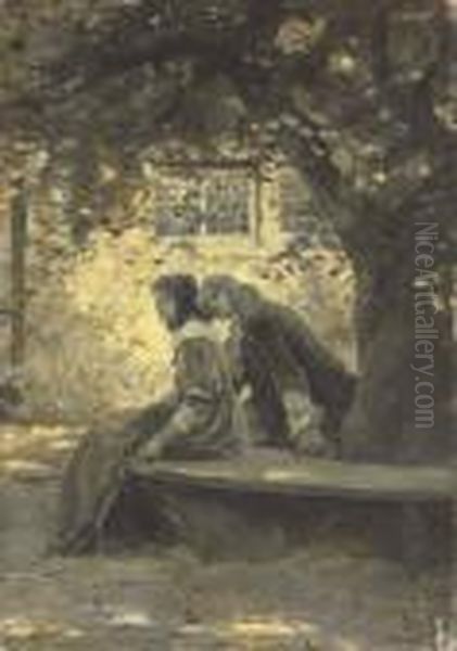 Two Lovers In A Garden - view 1