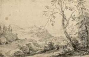 A Landscape With Cattle On A Path