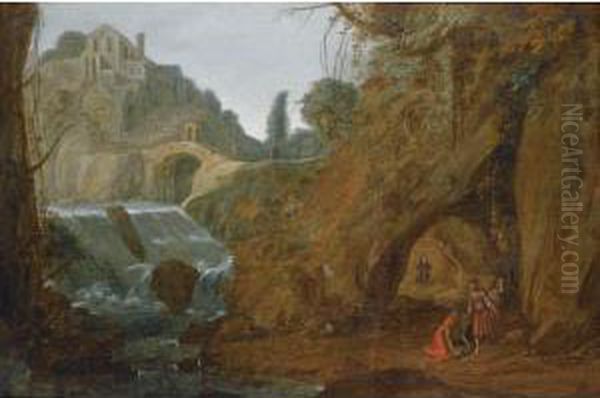The Good Samaritan In A River Landscape - view 1