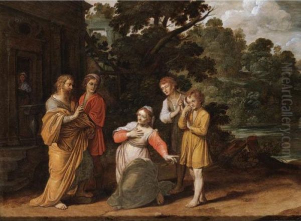 Elisha And The Widow With Her Two Sons - view 1