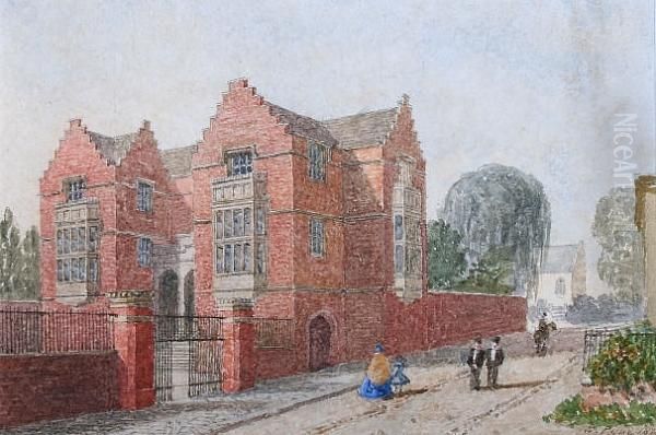 Harrow School, With Figures Before - view 1